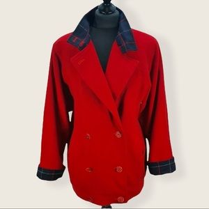 Burberry Double Breasted Wool Coat/Jacket Size 12 UK